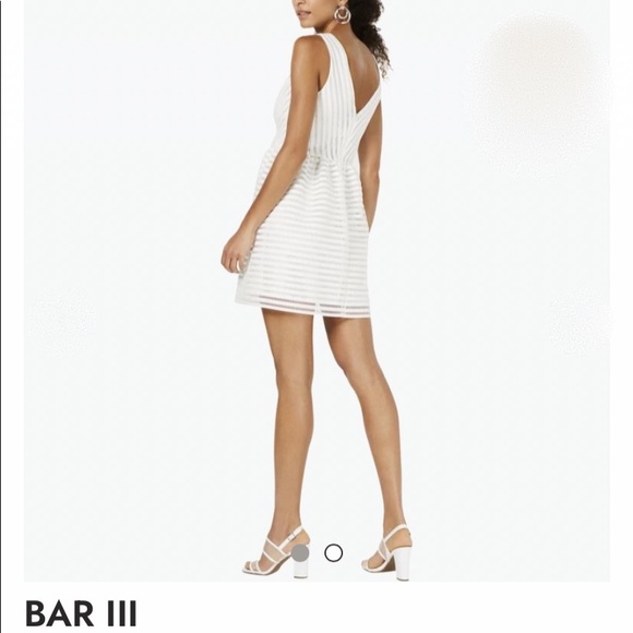 Bar III Party Dress white above knee NWT - Picture 2 of 6